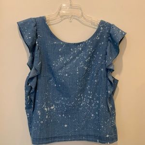 Buddy Basics denim cropped shirt